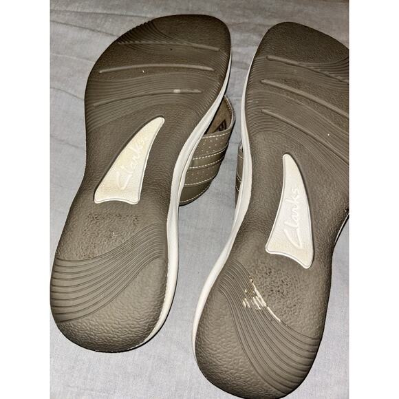 Clarks Cloudsteppers Womens Sandals Soft Comfortable‎ Size 8M US Gray - Picture 8 of 13